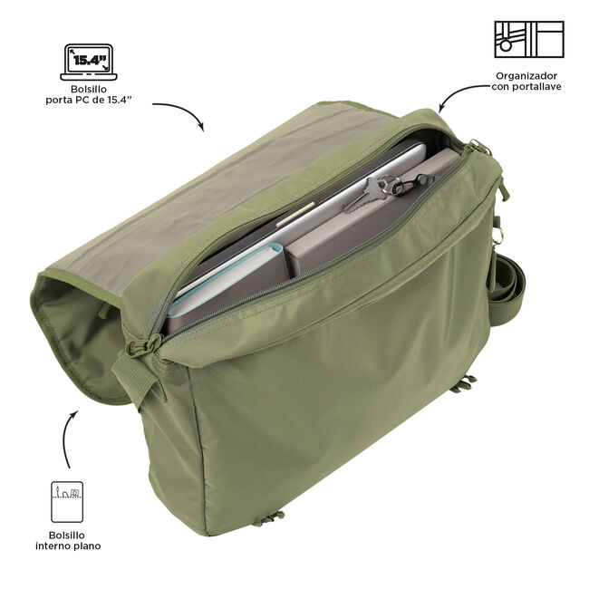 Bandolera Eco-Friendly color verde - Caspio image number null