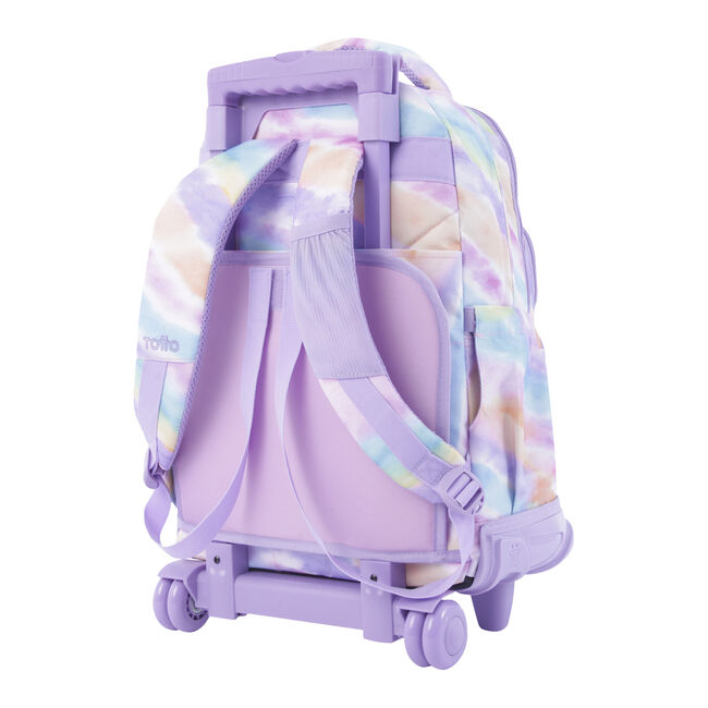 Mochila escolar con ruedas estampados pastel - Renglones image number null