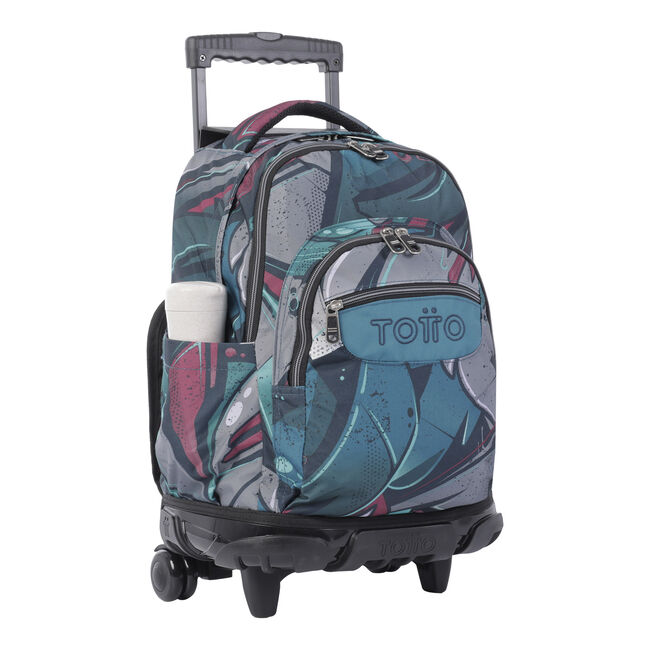 Mochila escolar con ruedas lienzo eco-friendly - Renglones image number null