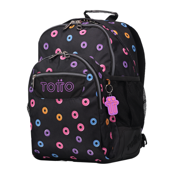 Mochila Crayola Donuts Negro Totto.es