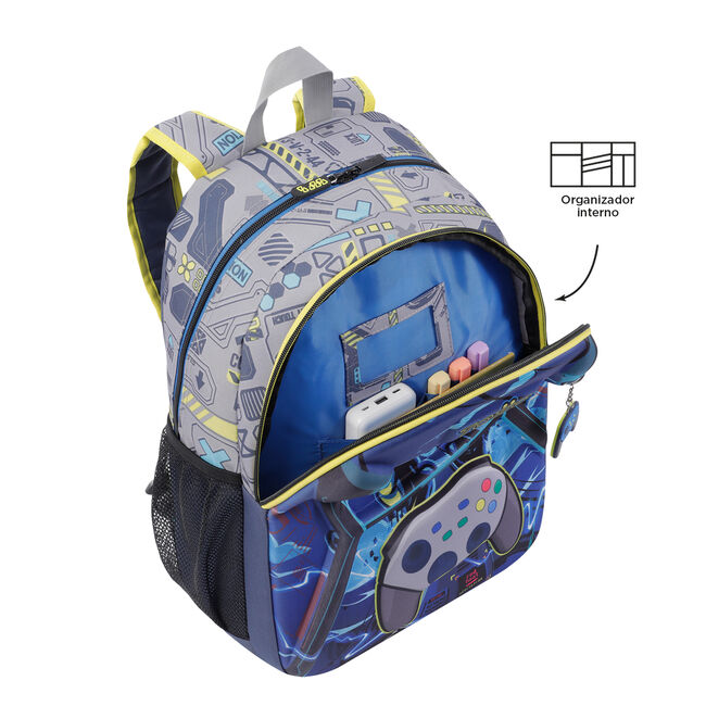 Mochila escolar grande de videojuegos - Monark image number null