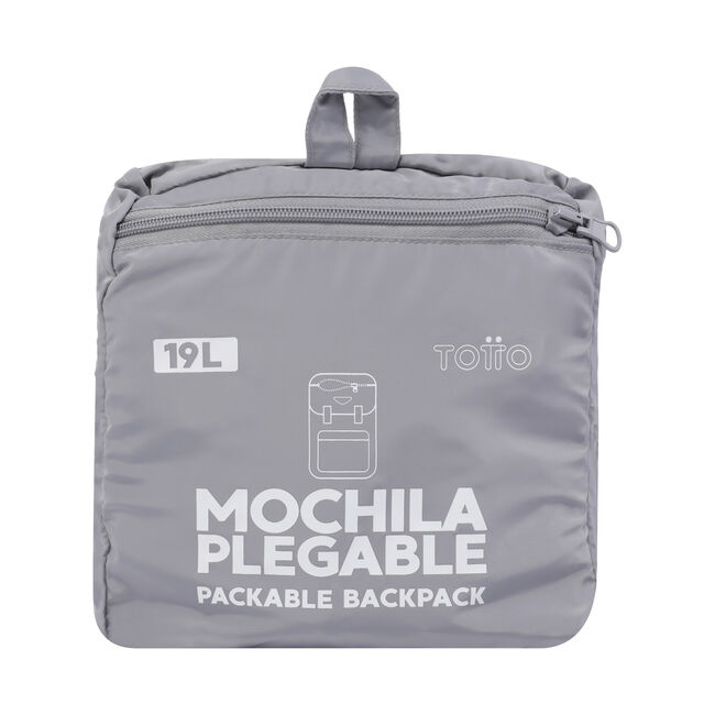 Mochila plegable color gris  - Collapse image number null