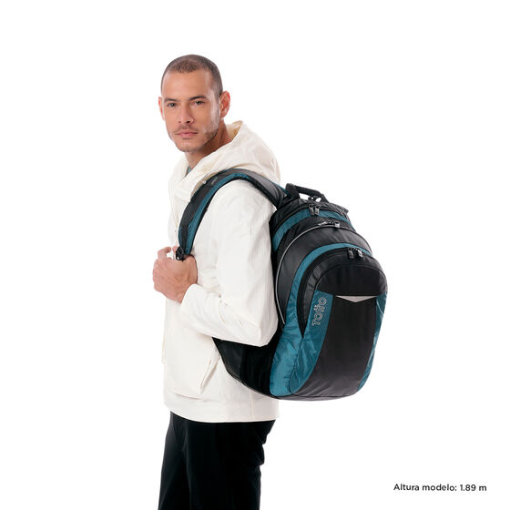Mochila Teck 2.0 L - Negro/Azul image number 2