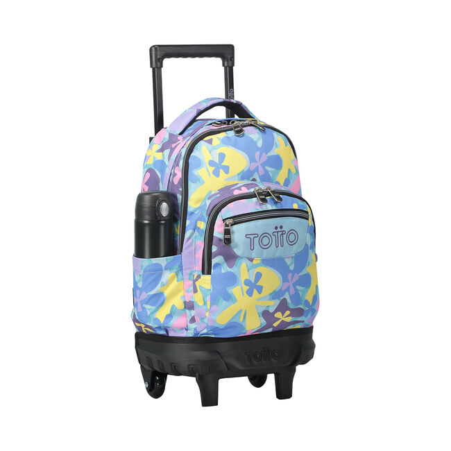 Mochila escolar pequeña ruedas flores hawaianas - Resma image number null