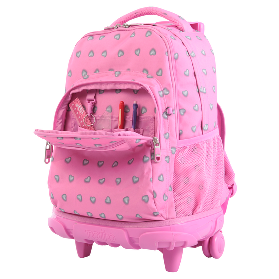 Mochila Renglones - Corazones rosas image number 6