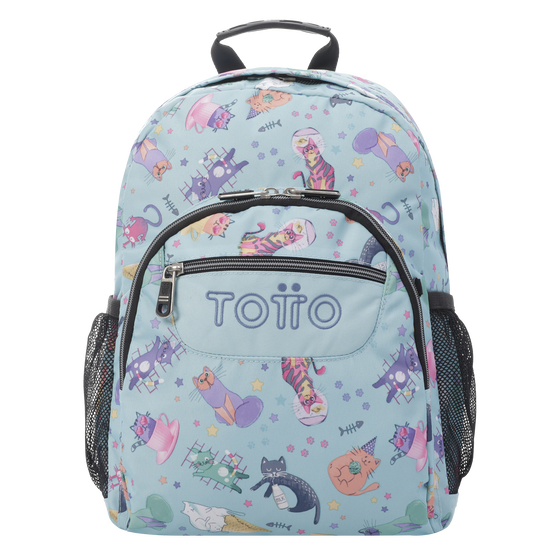 Mochila Gommas - Azul y gatitos image number 1