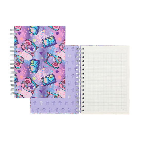 Cuaderno A5 tapa forrada - Meowsical image number 3