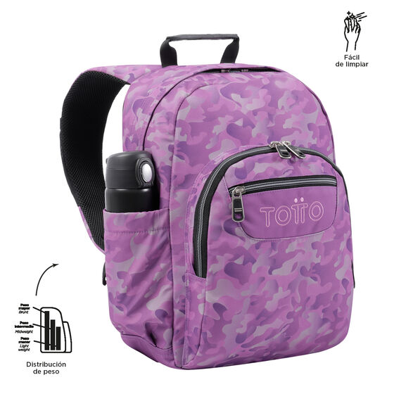 Mochila Gommas - Camuflaje rosa image number 8