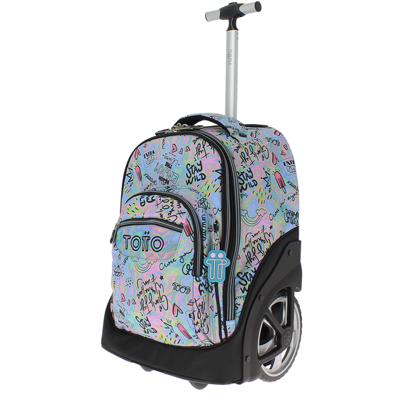 Mochila escolar con ruedas Papel - Rainbow pastel image number 2