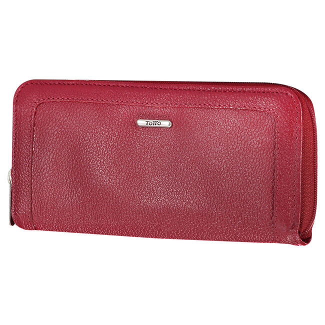 Cartera cuero mujer - Rojo | Totto.es