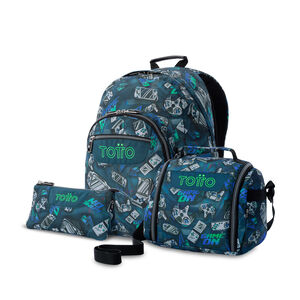 Pack Escolar Button X3 | Mochila adaptable + 2 accesorios