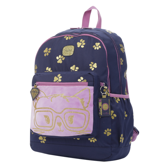 Mochila escolar huellas gato - Glony image number 2