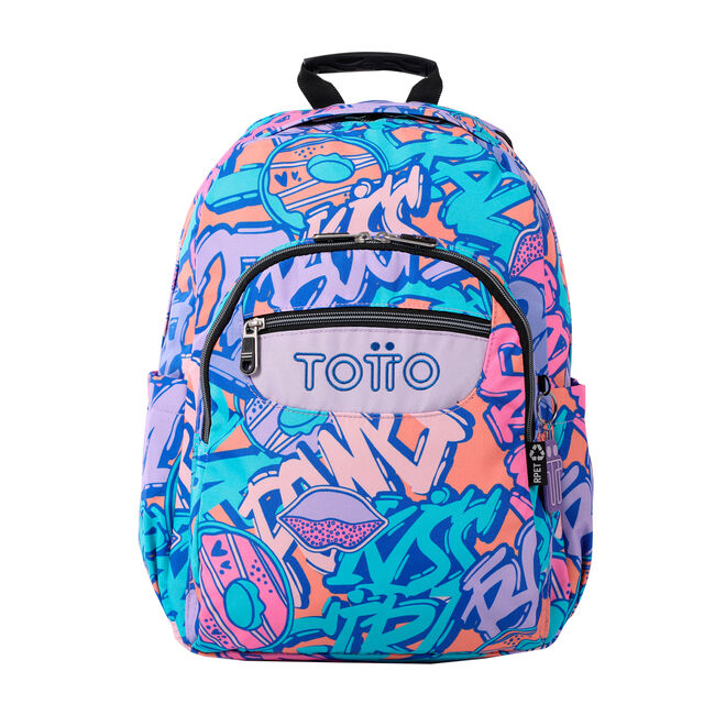 Mochila escolar adaptable a carro eco-friendly Broad - Acuareles