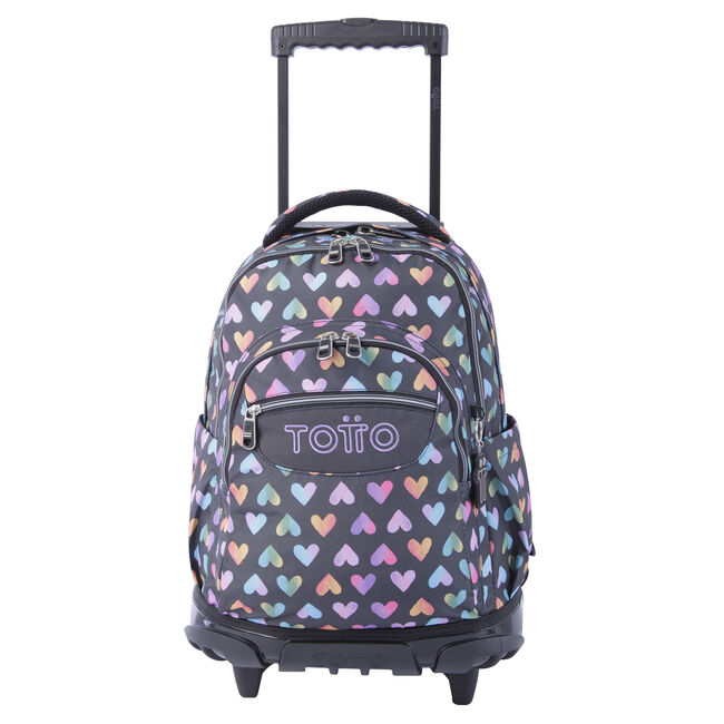 Funcionar Tan rápido como un flash entrar Mochila escolar con ruedas corazones de colores - Renglones - MULTICOLOR |  Totto.es