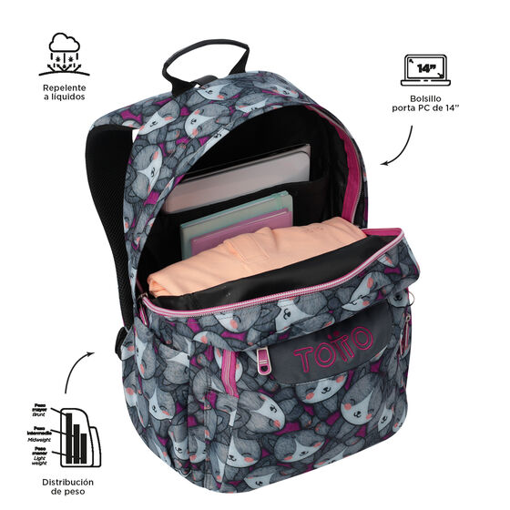 Mochila Acuareles - Kitten Rose image number 4