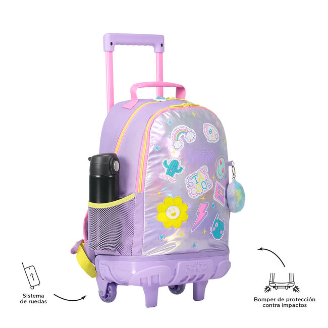 Mochila escolar con ruedas mediana de emojis - Emojy image number null