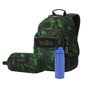 Pack Escolar Jhony Jungle X3 | Mochila + 2 accesorios