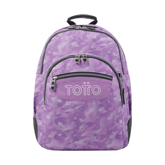 Mochila escolar camuflaje rosa - Crayoles
