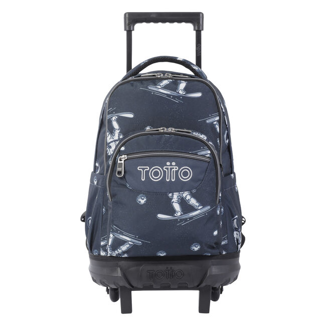 Mochila escolar pequeña ruedas estampado astronautas - Resma