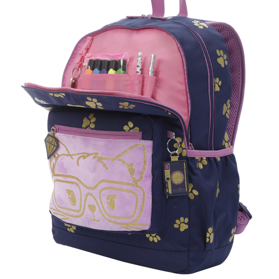 Mochila escolar huellas gato - Glony image number 5