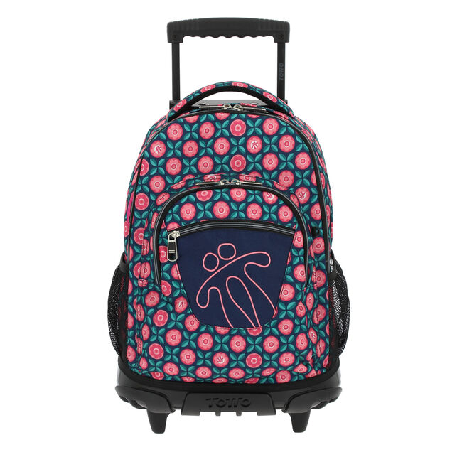 Vástago Luminancia Matón Mochila escolar con ruedas - Renglones - Azul | Totto.es