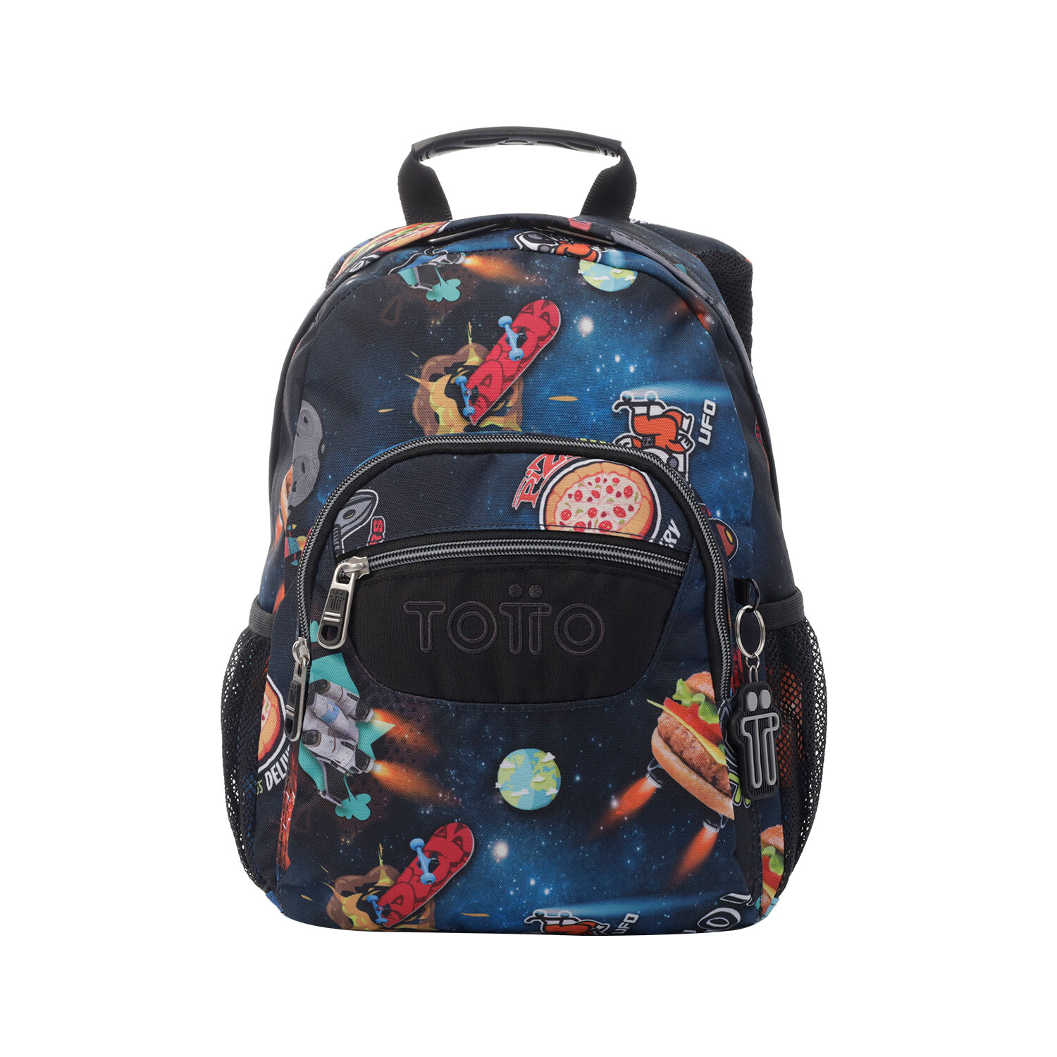 Mochila escolar estampado galaxia Tempera Negro Totto.es