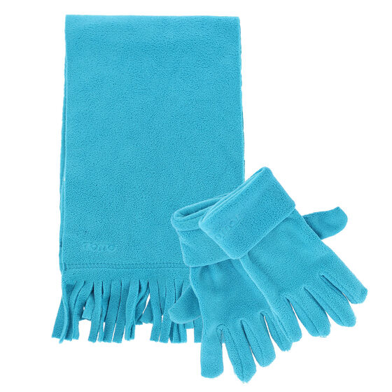 Combo de bufanda y guantes para niña azul claro - Small Girls image number 3