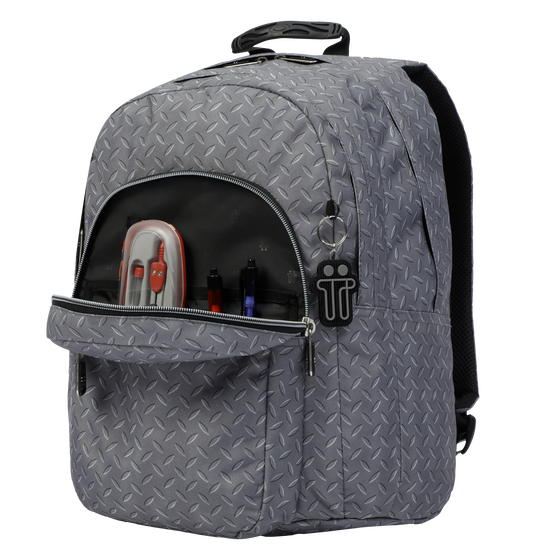 Mochila escolar Lápiz - Gris metálico image number 4
