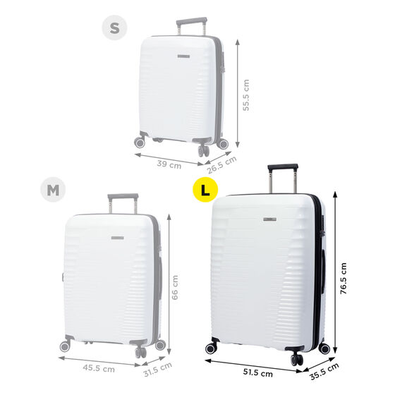 Maleta Traveler L - Blanco image number 3