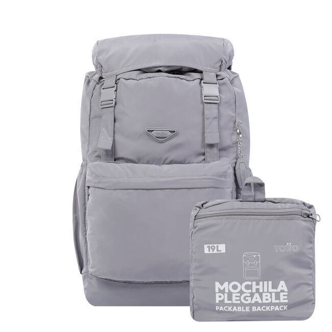 Mochila plegable color gris  - Collapse image number null