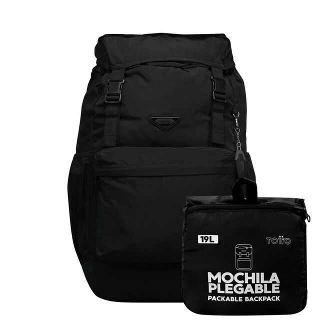 Mochila de viaje plegable negro - Collapse - Negro