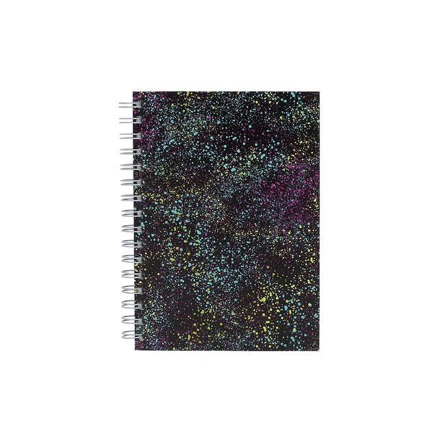 Cuaderno A5 tapa forrada salpicado color