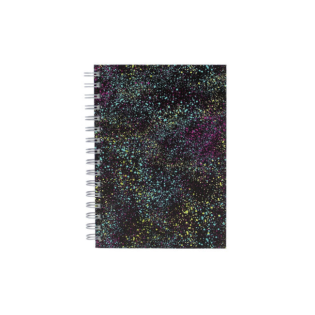 Cuaderno A5 tapa forrada salpicado color