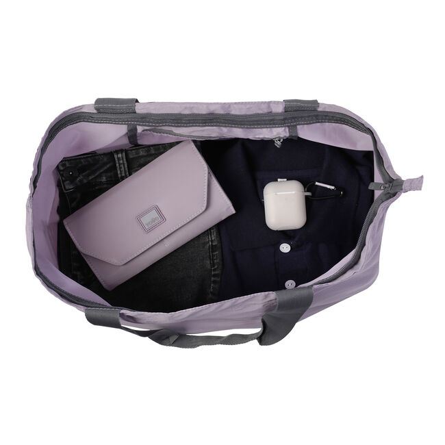 Bolso shopper plegable color morado - Ramel image number null