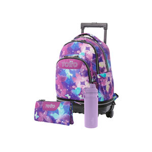 Pack Escolar Star Butterfly X3 | Mochila de ruedas desmontable + 2 accesorios