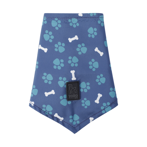 Pañuelo para mascotas doble cara estampado huellas y huesos - Talla XL image number 3