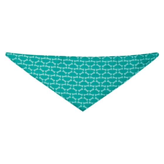Pañuelo para mascotas doble cara estampado huellas y huesos - Talla L image number 2