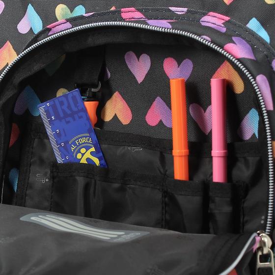 Mochila escolar con ruedas Papel - Corazones de colores image number 6