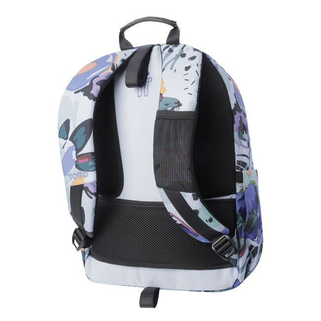 Mochila escolar adaptable a carro lienzo floral - Acuareles image number null