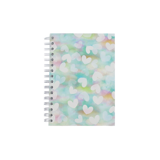 Cuaderno A5 tapa forrada corazones pastel image number null