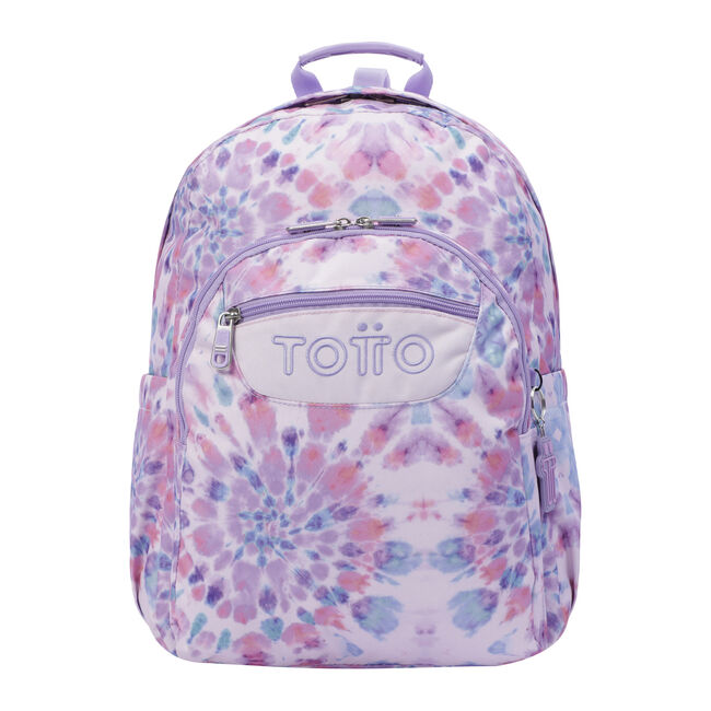 mantequilla Escarchado caligrafía Mochila escolar adaptable a carro rosa tye dye - Acuareles - Rosa | Totto.es
