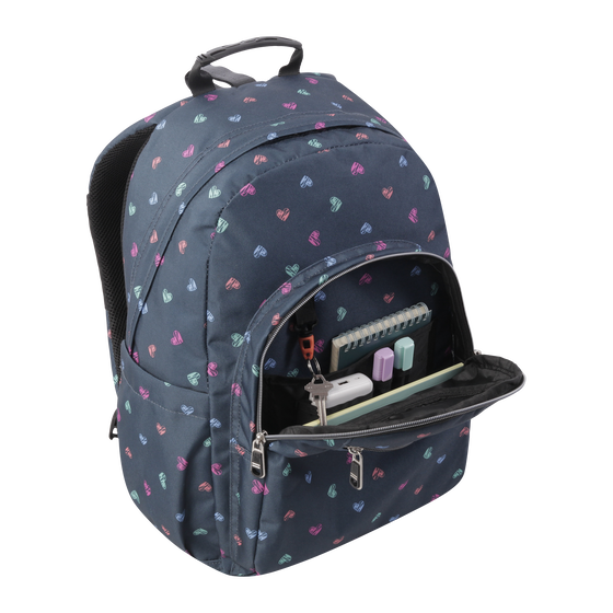 Mochila Acuareles - Estampado corazones image number 8