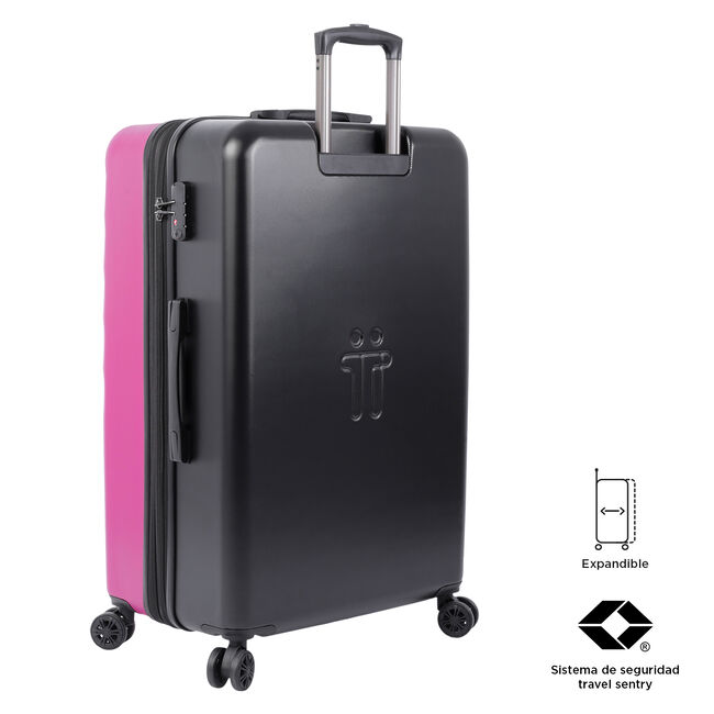 Maleta trolley grande color rosa - Bazy + image number null