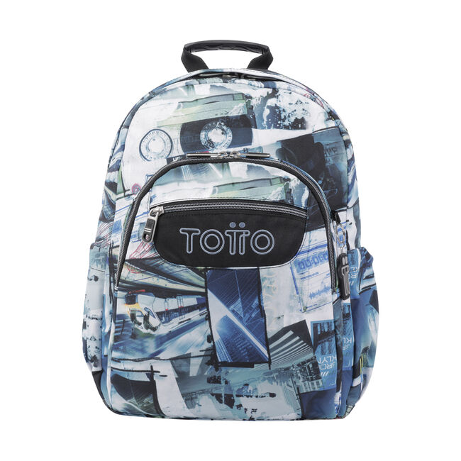 Mochila escolar postales y casetes - Acuarela image number null