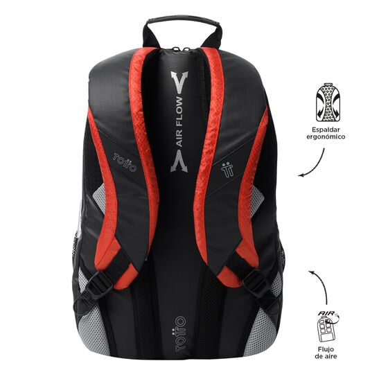 Mochila Teck - Negro/Rojo image number 3