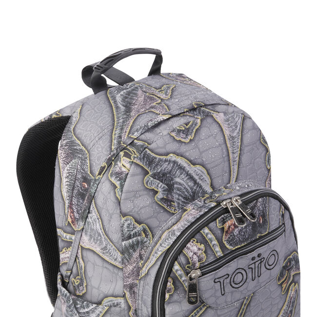 Mochila escolar adaptable a carro estampado dinosaurios - Acuareles image number null