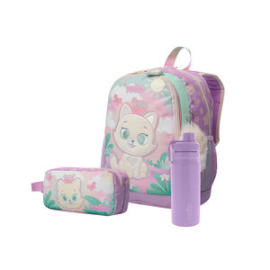 Pack Infantil Queen Cat X3 | Mochila mediana + 2 accesorios