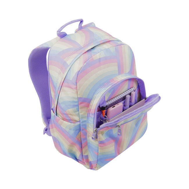 Mochila escolar arcoíris - Acuarela image number null