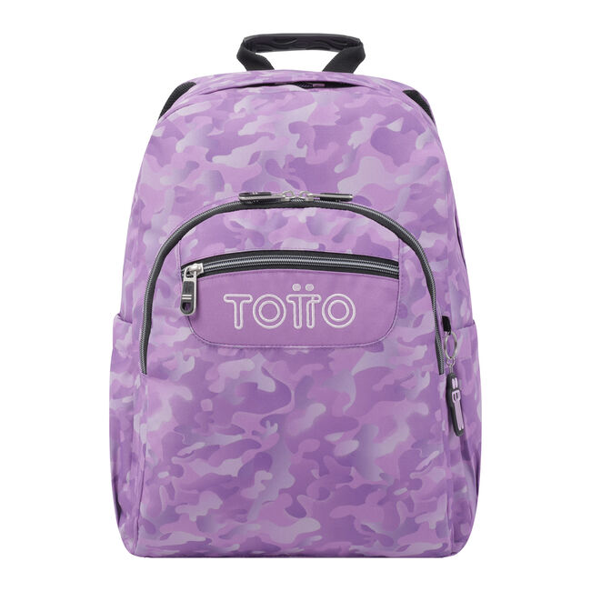 Mochila escolar adaptable a carro camuflaje rosa - Acuareles