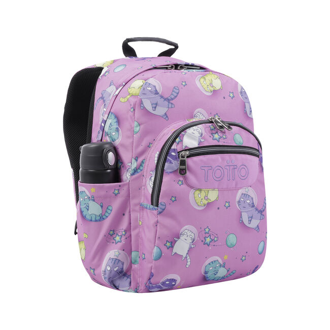 Mochila escolar gatos astronautas - Acuarela image number null